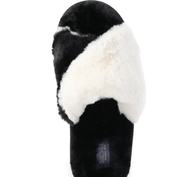 BRAND NEW RACHEL Rachel Roy Women's Two Toned Crossband Slippers Size 7/8 - Picture 2 of 4